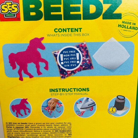 New in Box SES Iron on Beads Set-Unicorn Fantasy Horse 1200 Pcs For Age 5+ - Picture 15 of 16